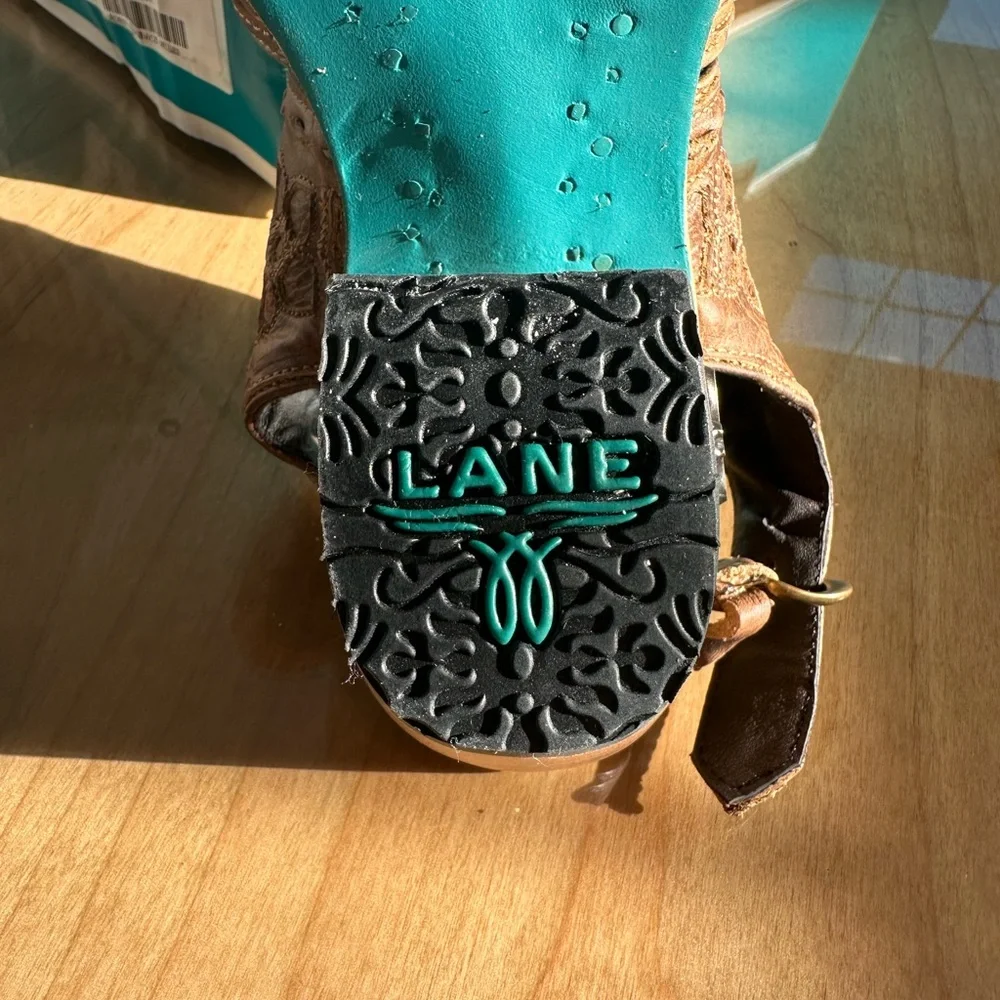 Lane Women's Tan Embroidered Mules - Picture 3 of 11